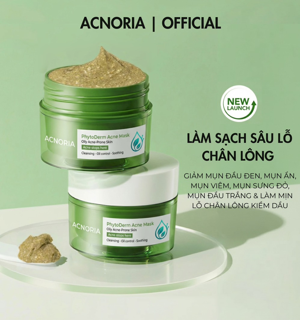 Mặt Nạ Trị Mụn Thảo Dược PhytoDerm Acne Mask | Giảm Mụn – Phục Hồi Da